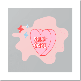 Cute Aesthetic Self Care Love pink design Posters and Art